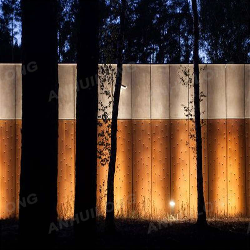 Laser cut corten steel lighting For City Gardens Landscape